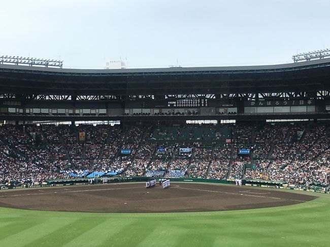 2018年夏の旅行記です。<br />前夜大阪に到着。2日目は友達と甲子園へ野球観戦!