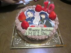 好きなキャラクターの図柄を入れた誕生日ケーキ