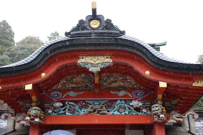 １１月２日(月)雨、この日は鹿児島霧島神宮に行くことを決めていました。折り畳み傘はあるものの、一日激しい雨予報で鹿児島中央駅のショップで大きめのジャンプ傘を買いました。坂本龍馬が新婚旅行で訪れた霧島神宮に新調した真っ白な傘を手に、神聖な気持ちで参拝します。<br /><br />往路は特急きりしま６号で鹿児島中央駅８:４９発→霧島神宮駅９:３６着、そこから鹿児島交通の路線バス９:５１発→霧島神宮１０:０４着。<br /><br />復路は路線バスで霧島神宮１１:１８発→国分駅１１:５７着、ＪＲ在来線で国分駅１２:３７発→鹿児島中央駅１３:１５着です。公共交通機関で訪問する場合、私が思うにはこれが公共交通機関ではベストルートではないか、と思います。そうすると午後は天文館で有意義に散策できます。<br />