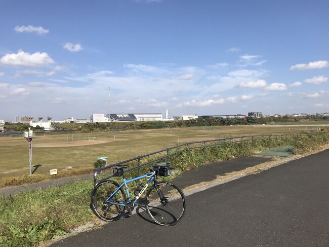 池袋でハンバーガーを食べた後、追い風の中気持ちよくサイクリングロードを走り、東松山でやきとりビールして、輪行で帰る。