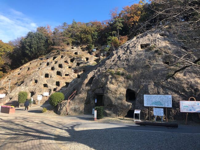 世の中連休ですが、コロナ禍の最中なので遠出はNG。<br />当然、三密もNG。<br /><br />と、なると、知る人ぞ知るマニアックスポットに行きたくなるもの。<br /><br />ケータイ位置ゲームの国取りでたまに出てくる吉見百穴が気になっていたので、この機会に行ってみました。<br /><br />予想通りマニアックスポットだけあって人は多くはありませんでした。<br />マニアックスポットとはいえ、雰囲気は良好。<br /><br />今は建物で隠れていますが、昔は近くの川から、この百穴がよく見えたのでしょう。<br />昔からあるとはいえ、この沢山の穴ってなんなんだろう?って昔の人は不思議だったことでしょう。<br /><br />穴は小さく、大人が入るのは非常に難しい(入れなくはないですが)<br />コロポックルの家だろう、と言う説も昔はあったようです<br />(と、言うか、北海道限定の妖精が関東にある、と言う時点で驚きですが)<br />この穴が墓だとして、どうやって遺体を安置したのか、安置された遺体はどこに行ったのか、など、疑問は残ります。<br />(ありていに言って、遺体をこの穴に安置するにはそれこそ抱き合って入るようなことが必要。亡くなり方も色々のはずで、夏場の遺体安置など、地獄のような思いをするのでは・・・?)<br /><br />色々と想像力を掻き立てられる、面白いスポットです<br /><br />