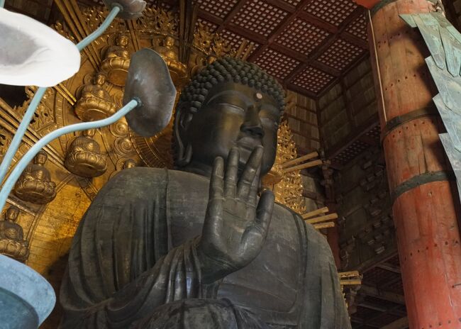 奈良の旅1日目午後は、いよいよ、甥っ子のともちゃんが楽しみにしていた「おうちの中のだいぶつ」を見に東大寺へ行きました。大きな大仏に大興奮だったともちゃん、奈良から帰ってきて2週間ですが、毎日大仏様のことを話しているようです。