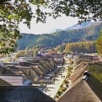 秋空を渡る　江戸の風【大内宿】　