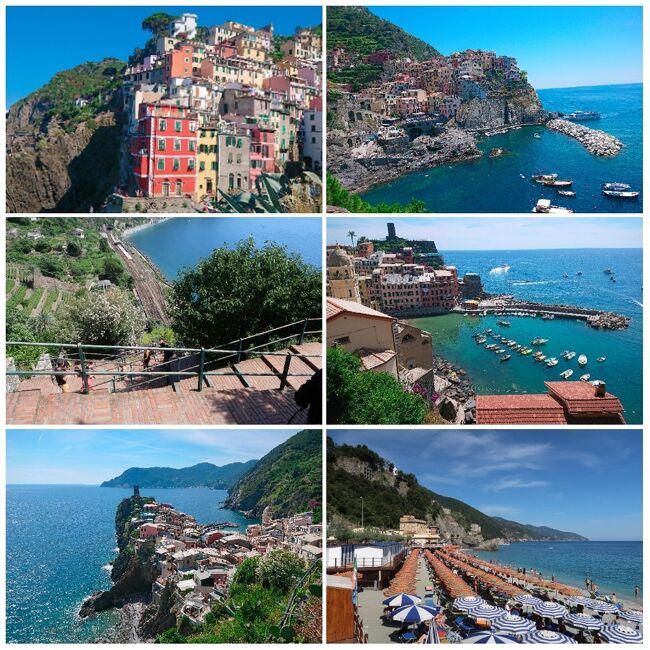 2019年7月にイタリアへ行きました。<br /><br />この日は今旅の中で一番の早起き日でチンクエテッレ、欲張って5つの町全部に行ってきます!<br />電車の時間は前もって調べて計画を立てればフィレンツェから十分日帰りで全部行けます。<br />ただしハイシーズンは人も多いし、暑いしで相当疲れることは間違いないです。<br /><br />チンクエテッレに行くのにピサを通るのでピサ観光と絡めた方が効率良かったかもしれないけれど、フィレンツェにホテル予約しちゃった後に行くことに決めたので分けて行くことにしました。<br /><br />チンクエテッレカードは公式サイトよりネット予約して、QRコード付きのPDFが届くのでそれを持ってました。(見せる機会は一切なかったですが)<br />行く日が確実に決まっている場合ならば駅や観光案内所は激混みなので事前ネット予約をお薦めしておきます(^^)<br /><br /><br />1日目 羽田発→仁川経由→ローマ着 (ローマ泊)<br />2日目 ローマからカプリ島に移動 (カプリ島泊)<br />3日目 カプリ島滞在 青の洞窟見学 (カプリ島泊)<br />4日目 カプリ島からポジターノ、アマルフィ観光 (カプリ島泊) <br />5日目 カプリ島→ナポリ半日観光後フィレンツェに移動(フィレンツェ泊)<br />6日目 フィレンツェ郊外 アウトレットモール等行く (フィレンツェ泊) <br />7日目 午前中ピサ 午後フィレンツェ観光 (フィレンツェ泊)<br />8日目 チンクエテッレ観光 (フィレンツェ泊)★<br />9日目 夕方までフィレンツェ観光後→ローマに移動 (ローマ泊)<br />10日目 ローマ観光 (ローマ泊)<br />11日目 ローマ観光 (ローマ泊)<br />12日目 14時半頃までローマ観光後空港へ、ローマ発→仁川(機内泊)<br />13日目 仁川着、韓国入国し焼肉食べアカスリ行く、仁川発→羽田着
