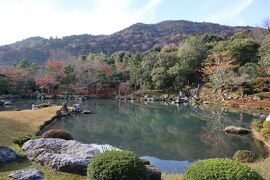 GOTOトラベル京都の旅・・紅葉の嵐山が借景「曹源池庭園」が美しい天龍寺を訪ねます。