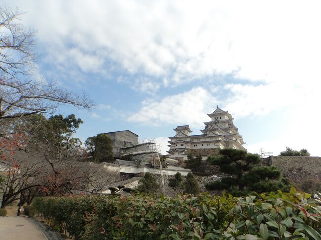 ３泊４日のツアーも今日が最後<br />最後の観光姫路城（＾＾）<br /><br />nimame姫路城は２回目です。<br />一回目の時は2018年8月27日　夏真っ盛り～で暑くて暑くて・の記憶(笑）<br /><br />今日は11月27日<br />とても過ごしやすい気候ですね。<br /><br />でも不思議な事に初めて見た時の感激度とまるで違います！<br />今回空いていてジックリ見れるのに！<br />不思議と気持ちが冷めていました！<br />なぜでしょう？<br /><br />姫路城だけ観光して後は伊丹～羽田～女満別と帰路に！