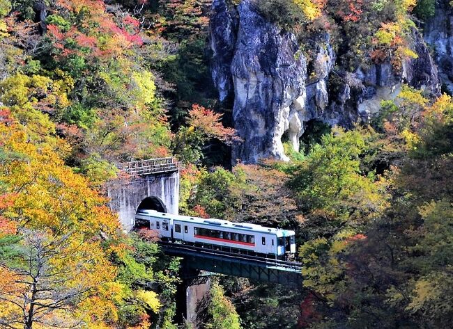 古川へ妻の墓参りに同行して同じ大崎市内にある鳴子峡まで足を運んだ。<br />運よく紅葉見頃の時期にあたりここはせっかくなので温泉も…。<br /><br />行程<br />2020年<br />10/28　本庄～大宮(東北新幹線)～古川(陸羽東線)～鳴子～中山平温泉（泊）<br /><br />10/29　中山平～鳴子峡～鳴子駅～鳴子温泉（泊）<br /><br />10/30　～温泉神社～こけし工房～鳴子～有備館～岩出山～古川～大宮～本庄