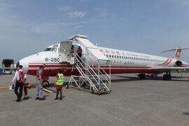 遠東航空 MD-83 福島空港チャーター便 帰路