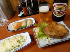 20201208 京都 中央卸売市場近く、村上食堂で昼ビールをいただいてみる