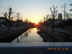 水戸市内の夕日を楽しんだ旅