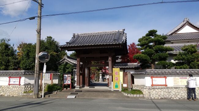 今年、初めて大河ドラマを見てハマっているのですが、このご時世、なかなかゆかりの地めぐりに出掛けられなくて残念な気持ちでいっぱいです。<br />今年は県外に一歩も出ずに終わりそうです。<br /><br />そんな時「麒麟がくる」の第35話、ドラマ後のゆかりの地の紹介に、浜松市の頭陀寺が紹介されていました。<br />「木下藤吉郎(豊臣秀吉)は少年期、頭陀寺の松下家で武士奉公をしたと言われています」と。<br /><br />浜松市は家康がクローズアップされることが多く、秀吉が浜松に3年いたとは知らなかったな。<br /><br />頭陀寺は行ったことがなかったので、ちょっと行ってみました。<br />