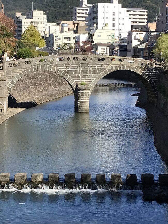 久しぶりに飛行機に乗って長崎県へ　長崎の街歩き3 眼鏡橋　光永寺　諏訪神社
