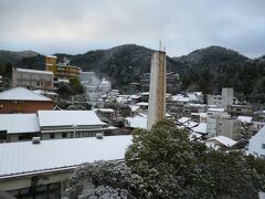 雪になった有馬温泉