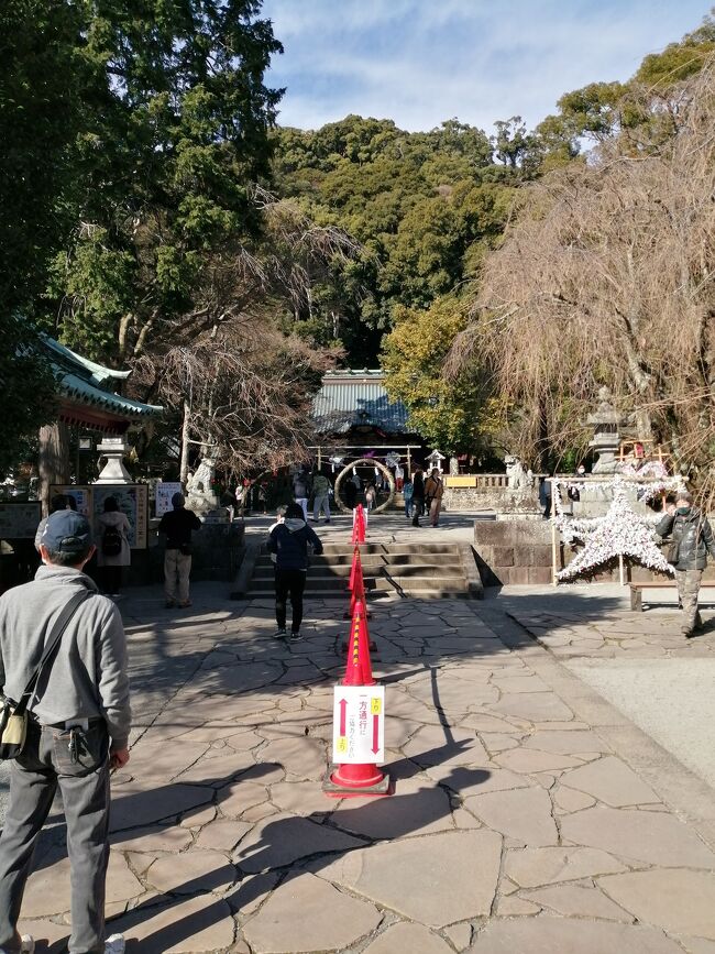 熱海 伊豆山神社で新年祈願に行きました。<br />強運が付きますように!