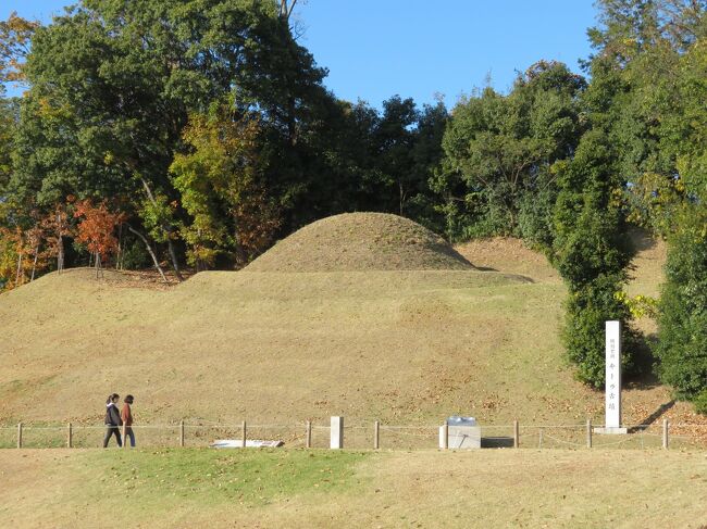 2020年12月6日(日)ルートは鬼の雪隠→鬼の俎→亀石→橘寺→酒船石→亀形石造物→飛鳥寺→ランチ『めんどや』→岡寺→石舞台古墳→キトラ古墳へ行ってみました。飛鳥駅からレンタサイクルでキトラ古墳まで1.9Km(10分)石舞台古墳からですと、3.9km(21)分で移動可能です。<br /><br />Web上での情報ですと、<br />段築成の円墳らしく、上段が直径9.4mがあり、テラス状の下段が直径13.8m、高さは上段・下段あわせて4mを超えると推測されているようです。高松塚古墳に続いて日本で2番目に発見された大陸風の壁画古墳らしいです。<br /><br />