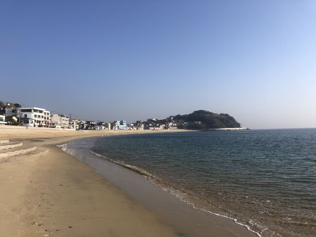 昨日行った奈良県十津川村への旅。当初は新宮から名古屋へ出て、そのまま新幹線へ乗り継ぎ日帰り旅とする予定でしたが、以前から愛知県の知多半島沖に浮かぶ篠島へ行きたいと思っていたのをふと思い出し、急遽名古屋駅で途中下車してホテルを取り1泊して、早朝名古屋出発での篠島行きを決行しました。<br />篠島は陽光に照らされ、穏やかな空気が流れていました。滞在わずか2時間でしたが、島内をぐるりと見られましたし、島の東にある篠島海水浴場は美しかった。夏みたいにゴミゴミしておらず、冬の海水浴場を気持ちよく歩けました。行ってよかったです。名古屋に戻ってきたら、名鉄百貨店9階の文化洋食店にてハンバーグをランチにいただき、帰京となりました。