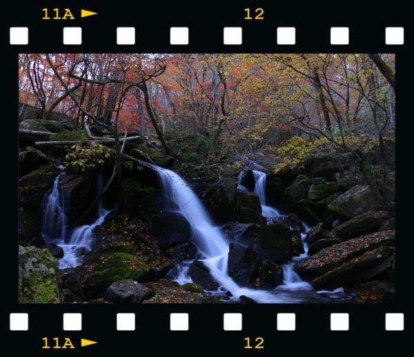◆東北最南端～晩秋に色付く滝川渓谷(銚子の口滝＆桂木の滝)