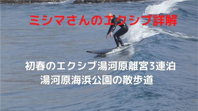 今回の旅行はエクシブ湯河原離宮を楽しみつくすのが目的ですが、天気がいいのでホテルの近場に出ていきます。<br /><br />向かったのは湯河原海浜公園で、整備された海沿いの歩道を散歩します。<br />