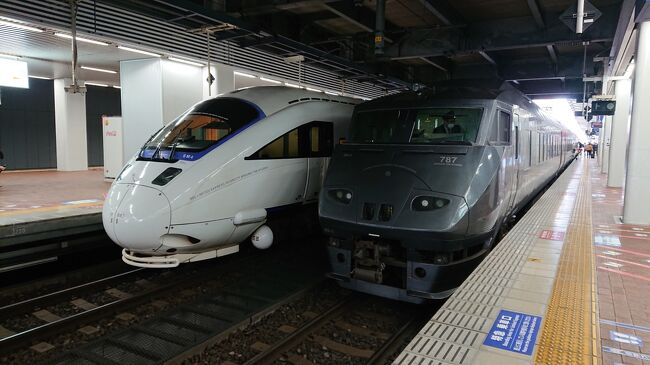 思い返すと初めて九州に行ったのは小学生の時<br /><br />親父が生まれた熊本に行ったのが最初<br /><br />その後、中学生で鹿児島<br /><br />働き出して、大分・宮崎・佐賀と30代になって周り<br /><br />残すは長崎のみになった40代で会社が倒産・病気・転職を紆余曲折があり50代になった<br /><br />そして、ここに来て二回目の緊急事態宣言<br /><br />そして、先週末宣言明けて、即予約を入れた<br /><br />仕事は多少コロナの影響も残っており前日は休み<br /><br />しかし、前回鳥取同様最初から今回も朝から波乱ばっかり<br /><br />始発の新幹線を予約を入れたので、在来線も始発で移動の為<br /><br />前日は9時には就寝<br /><br />気持ちよく寝ていると天気予報の通りに雷が鳴り大雨が降っていた<br /><br />雨音が収まりウトウトしていると、ドッカーン!!<br /><br />外で赤い火花を散らして雷がまた落ちた・・・<br /><br />結果、朝までウトウト状態<br /><br />朝4時半に家を出て近所のコンビニへ<br /><br />電車に乗り大阪に着く時にはまた雨<br /><br />しかし、乗り換えだけなので気にしない<br /><br />そして、新大阪に着き新幹線の改札を通り<br /><br />一応弁当が売ってないか覗いてみたが<br /><br />やっぱり、まだ開いてなかった<br /><br />しかし、ここまでは想定内<br /><br />新神戸を過ぎ車内が落ち着いて来た頃朝食を<br /><br />岡山は曇り・広島は晴れ・山口はまた曇り<br /><br />やっぱり、日本列島って長いんやな~と改めて実感<br /><br />そして、約20年ぶりの博多駅<br /><br />しかし、記憶もほとんど無く初めて来たような感じ<br /><br />そして、乗り換えのホームについてようやくの特急かもめとご対面<br /><br />今回の楽しみの一つがこの特急かもめに乗る事<br /><br />出来たら白いかもめと黒いかもめ両方に乗りたかったけど<br /><br />この日3月13日のダイヤ改正で時間が合わず白いかもめに乗るのは諦めた<br /><br />特急かもめは、街の中から・田園風景・諫早湾沿い・そしてまた街の中と景色を変えて<br /><br />予定よりも4分遅れて11時ようやく長崎駅に着いた<br /><br />そして、今回も家庭の事情から弾丸日帰り旅<br /><br />長崎での滞在時間は残り6時間<br /><br />急ぐあまり新駅舎から旧駅舎の方に移動したのはいいけど<br /><br />路面電車の一日乗車券を買えそうな所を見つけられず<br /><br />スマホで検索すると営業所・観光案内所と書かれていた<br /><br />観光案内所が近いと思って場所を探すと改札を出て直ぐの所・・・<br /><br />急いでまた来た道を逆戻り<br /><br />ようやく、一日券ゲット!!<br /><br />路面電車に乗り目指すは新地中華街<br /><br />事前に話は聞いてはいたけど、やっぱり南京町よりも小さかった<br /><br />そして、新型コロナの影響か人が少なく、営業してるお店も少なかった<br /><br />その中でも待ってまで入ろうとする人がいるお店へ<br /><br />お店の人に聞くと4組ぐらい待ちらしいのでその店でお昼に<br /><br />ちゃんぽんか皿うどんか迷ったが皿うどんをチョイス<br /><br />酢豚とエビチリも頼んだのでお腹いっぱいになり店を出た<br /><br />路面電車の駅までゆっくり撮影しながら歩き<br /><br />駅に止まっていた電車に飛び乗ったのが間違い・・・<br /><br />気づいて次で降り、また止まっていた反対方向の電車に乗って<br /><br />新地中華街まで戻った<br /><br />行き先をちゃんと確認しないからこんな事になるんやね・・・<br /><br />そして、次はちゃんと目的地グラバー園に行く電車に乗った<br /><br />大浦天主堂で降りるか終点まで行くか迷ったけど<br /><br />結果、終点の石橋駅まで行くことにした<br /><br />そして、グラバースカイロードというエレベーターに乗って上まで行くと<br /><br />見晴らしがよく、撮影スポットとして良い場所だった<br /><br />そして振り返るともう桜が咲いていた<br /><br />本来はあまり観光客が通らないような場所なのだろう<br /><br />少し早いけれども一人ゆっくりとお花見が出来た<br /><br />そして、さらにエレベーターを乗ってようやくのグラバー園<br /><br />電車の到着が遅れ、観光案内所を探し、中華街での待ち時間で<br /><br />到着にかなり時間が掛かってしまってた<br /><br />入園料を払おうと行くとグラバー邸が現在工事中との話...<br /><br />しかし、グラバー園は絶対に訪れたかった所<br /><br />そして、撮影を十分たのしみ園を後にした<br /><br />この時お土産を買う事を考えたら<br /><br />そろそろ長崎駅に戻らないと帰りの電車に間に合わない<br /><br />大浦天主堂を外から撮影するだけでまた次回に<br /><br />長崎駅に着いたのは16時、帰りの特急まで後1時間<br /><br />必要な分だけお土産を買えばいいのに<br /><br />やっぱり、いつも目移りして色んな物を買ってしまった...<br /><br />そして、今から思えばお土産を選んでいる時に気づくべきだった<br /><br />このフロアーには弁当売り場がない...<br /><br />またここにきて時間がない、駅弁を売っている所を探してる余裕がない<br /><br />そしてまだ帰りの切符を発券していない<br /><br />特急の発車まで後20分<br /><br />仕方なく博多まで我慢することにして改札に向かう<br /><br />そして、改札前のコンビニを発見!!<br /><br />急いでおにぎりとお茶を買って特急に乗り込んだ<br /><br />帰りの特急はいつものグリーン車<br /><br />しかし、手元には2個のおにぎりとお茶...<br /><br />個人的にはグリーン車ならば豪華なお弁当と行きたかった<br /><br />荷物を棚に置きしばらくすると電車が動き出して気が付いた<br /><br />もしかしたら貸し切り??<br /><br />次の停車駅の浦上駅でも誰も乗ることなく<br /><br />結果最後までグリーン車貸し切りでした<br /><br />しかし、博多で駅弁を買うつもりなので<br /><br />二日町駅を出た辺りで身支度を始め<br /><br />博多に着く前からドアの前でスタンバイ<br /><br />のぞみが発車するまで13分<br /><br />乗り換えの改札を通り、目についた弁当ゲット!!<br /><br />そして、ここでも乗り込むと直ぐにのぞみが発車<br /><br />弁当を食べて落ち着いた頃にはとうに小倉駅を過ぎてました<br /><br />今度長崎に来る時には2泊はして時間にゆとりを持って行動したいな<br /><br />最後まで読んで頂いてありがとうございました