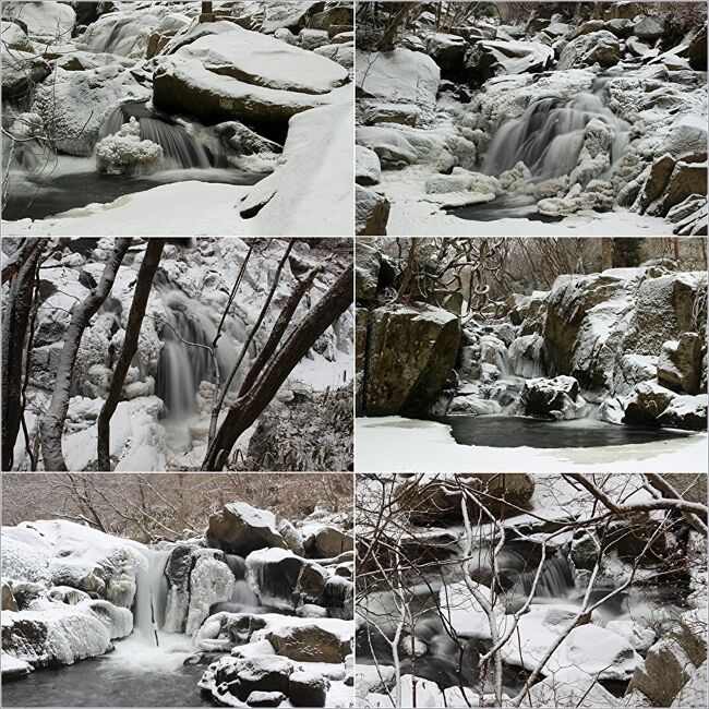 ◆閑なる氷雪の山鶏滝渓谷