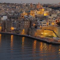 地中海の真ん中にあるマルタ島（１3）　　　ヴァレッタの夕暮れと「アッパー・バラッカ・ガーデン」