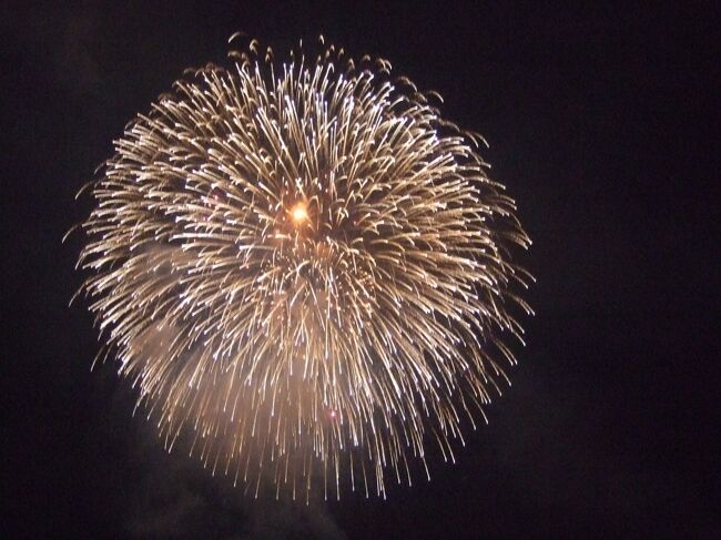 山形の鳥海山に登り、羽黒の５重の塔を見て帰りに新潟長岡の花火大会に来ました。川沿いに座り、大きな花火が夜空に輝きました。<br />これをきっかけに３年おきに新潟の花火大会に行くことになりました。<br />新潟３大花火大会は片貝まつり「浅原神社秋季例大祭奉納大煙火」（片貝花火大会）、ぎおん柏崎まつり「海の大花火大会」、長岡まつり大花火大会です。<br />「海の柏崎」「山の片貝」「川の長岡」と言われています。<br /><br />２００８年長岡まつり大花火大会<br />２０１１年片貝まつり「浅原神社秋季例大祭奉納大煙火」（片貝花火大会）<br />２０１４年ぎおん柏崎まつり「海の大花火大会」