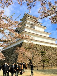 喜多方⑦番外編－I　喜多方からの帰り道、素通りは出来なかった会津若松「鶴ヶ城」名残の桜