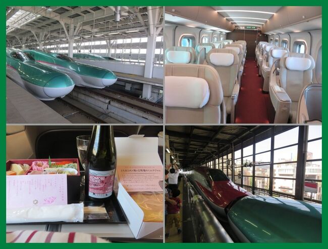 ★旅のアーカイブから★<br />去年に続いて今年もまた。ステイホームを求められているゴールデンウィーク。<br />嘆いてばかりもいられないので旅の備忘録を淡々と続けます。<br />東北デスティネーションキャンペーンがJRと東北6県一体となって行われているのにコロナ禍でイベント等が中止になって心から気の毒に思っています。<br />今は訪れることを自粛中ですが、せめて過去の旅行記で(勝手に)心ばかりの応援をさせていただきます。<br /><br />2015年5月北海道・青森旅行の記録。<br /><br /><第11編><br />新青森駅からは東北新幹線はやぶさ号グランクラスに乗って東京へ戻ります。<br />1車両にたったの18席しかないゆとりの座席。<br />アテンダントさんによる軽食やドリンクのサービスを受けてゆったりと。<br />途中盛岡駅でははやぶさ号とこまち号の連結風景もしっかりと見たりして。<br />「シンカンセンスゴイカタイアイス」もまだ健在でした。<br /><br />**********<br />旅行時期2015年5月<br />投稿日2021年5月5日