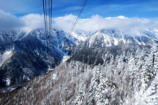 久しぶりに雪見温泉がしたいな～ということで、計画を立てたのは7月の終わり頃。<br />昨シーズンは暖冬で、普段は積雪のある地域でもほとんど積もらなかったりしたと聞いて、 「確実に積もっている（だろう）場所へ行きたい！」と、奥飛騨温泉郷への再訪を決意しました。<br />以前に奥飛騨温泉郷へ行ったのは2018年1月。前回は1泊でしたが、今回は飛騨高山温泉と奥飛騨温泉郷・福地温泉に1泊ずつすることにしました。<br /><br />今回③は2日目の新穂高ロープウェイです。