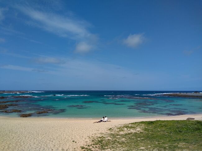 ３月初旬のこと。<br />前回の旅は２か月前の年末年始で<br />２月、３月は旅自粛でスカイスキャナーを見ていた毎日<br />まだまだ海外旅行へは行けそうもなく<br />日本全国の格安チケット巡りで妄想旅をしていたら<br />4月の土日の奄美大島往復が８千円ちょい<br />というのを見つけてしまいました！<br />最近鹿児島の離島に興味を持ち、４月なら中旬なら泳げるかも！<br />鶏飯食べてみたい！等々の理由でポチリ！<br />その情報を旅友TさんにもLINEしたら、彼も行くということになり<br />現地でおち会うけど予定は各自テケトーの<br />ほぼほぼひとり旅決行となりました。<br /><br />旅程<br /><br />１日目<br />　　成田10：25発→奄美13：05着（MM541）<br />　　鶏飯を食べる＆海で遊ぶ？<br /><br />2日目<br />　　レンタカーで名所巡り<br />　　奄美13：45発→成田15：55着（MM542）<br /><br />旅費<br /><br />　　航空券（往復ピーチ）　￥8,890（往路非常口席指定）<br /><br />　　レンタカー（奄美レンタカー）　￥3,000（楽天トラベル）<br />　<br />　　宿泊費（ホテルニュー奄美）　￥4,750（楽天トラベル）<br />　<br /><br />