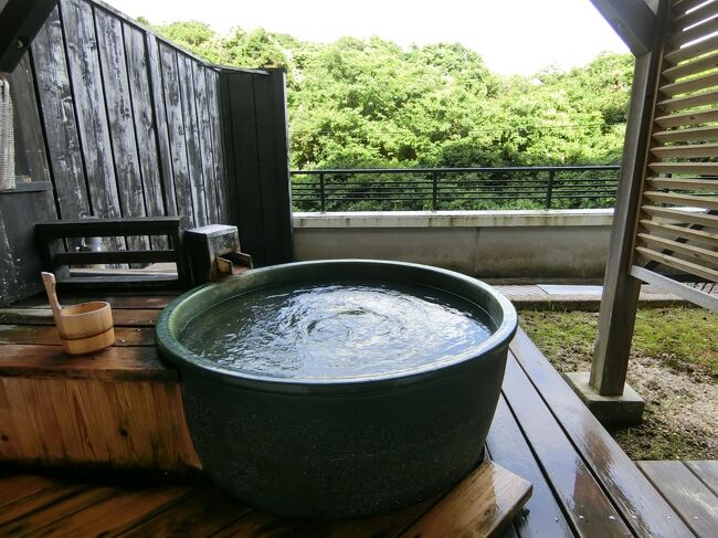 県内の温泉付きのお部屋に泊まってきました。