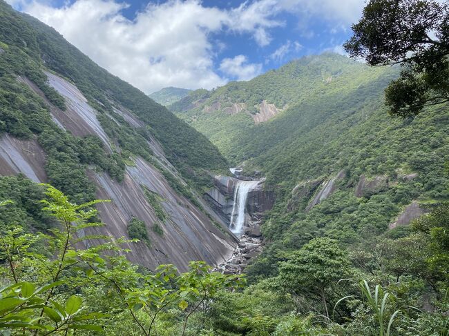 今年になってから突然気になりだした屋久島。去年映画館でもののけ姫を見たせい！？<br /><br />完全在宅のデスクワークによる運動不足で縄文杉まで歩ける自信は全くなかったけど、フォートラベルで皆さんの縄文杉トレッキングの記事を読んでると...なんか一人でも行けるっぽい！？<br />一人だったらマイペースに歩けるし、しんどかったら途中で断念してもいいし～♪ってことで行くことけってー！(*^^*)<br /><br />前回の奥入瀬での経験から（早すぎて緑が薄かった）、やっぱ屋久島は梅雨明けの緑の濃い時期に行かないとねってことで、梅雨明け直後の7月前半に行ってまいりました！<br />4日間、本州と九州は警報級の大雨の中、沖縄と鹿児島離島はピーカン照り。<br /><br />まったく体力作りしてないけど、運動不足の三十路女が果たして縄文杉まで辿りつけるのか！？<br /><br />■1日目、屋久島空港到着、千尋の滝、栗生海岸<br />□2日目、縄文杉トレッキング<br />□3日目、白谷雲水渓、太鼓岩<br />□4日目、レンタカーで島内一周、屋久島空港出発