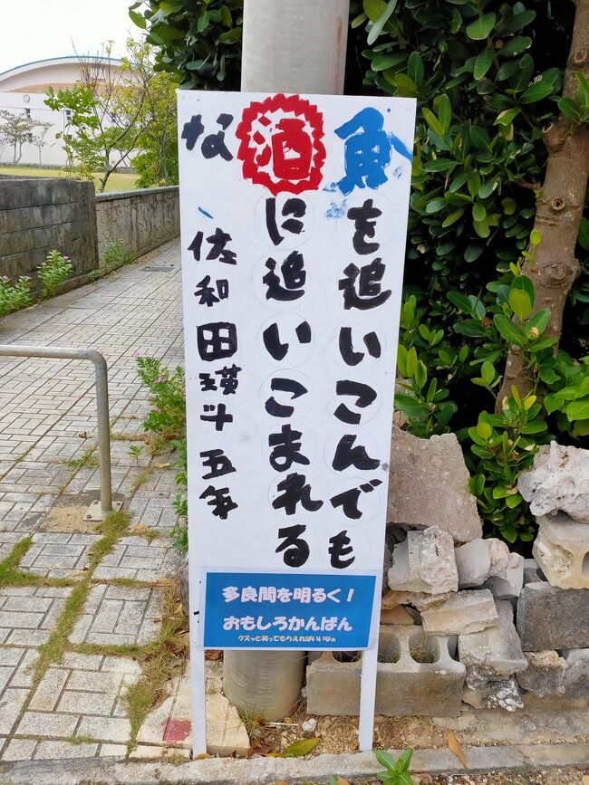 緊急事態宣言のため来島自粛が続いていた多良間島。秋から行けるようになったけど、知ってるだけになかなか日程組めずに秋の終わりの訪島となりました。<br /><br />なのに~、南方海上に低気圧やら台風やらで海は落ち着くことはなく、いつものように海を楽しむことができませんでした。<br />やることが無いと魚も追い込めずにお酒を飲むしかありませんでした!<br /><br />でも、島の友人との久々の再会ができて良かった旅です。<br /><br />行きは那覇1泊で翌日朝から多良間島、多良間島ではCOCOハウスに5泊して最終日は3便乗り継ぎ帰京の旅です。<br /><br />こちらの旅行記は行き1日目の那覇泊から3日目の多良間島までです。<br />残念ながらシュノーケルが出来る海況ではありませんでした。