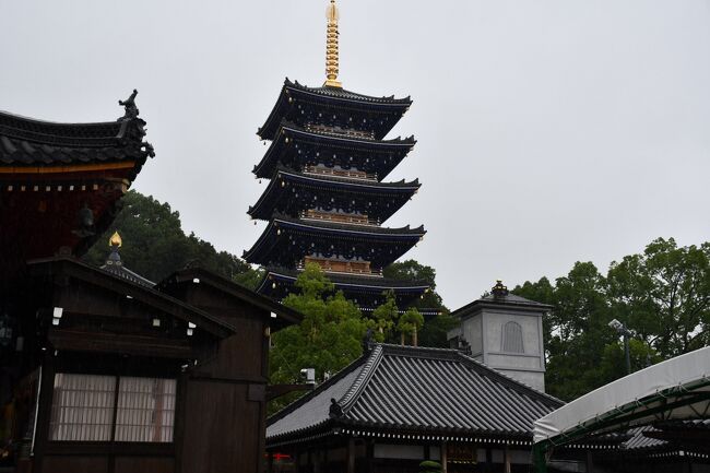 大雨のなか、中山寺の観音さんにお詣りをしてきました。西日本旅客鉄道宝塚線の中山寺駅からは歩いて十分ほどでしたが、阪急電車中山観音駅は出たらすぐに山門です。境内は広々としております。一番目立つ五重の塔は、まだ新しいようにお見受けしました。<br /><br />