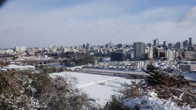 年末年始守ろう心身の健康！厳寒の宮城山形をまわってみた(1)全線復旧した常磐線と雪の仙台城跡を巡る