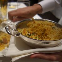 初めてのハイデラバード 9 (出張のついでに17ｰ9) 翌日も仕事があるので、ディナーは豪華ホテル内でおとなしく、名物の "ビリヤニ" ! 