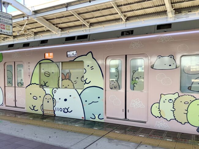 電車に乗ればすみっこの席<br />カフェに行ってもできるだけすみっこの席を確保したい…<br />すみっこが好きな人、すみっこが気になる方<br /><br />すみっコぐらしとは<br />ここ(すみっこ)がおちつくんです!と言うキャラクター達です<br /><br />すみっコぐらしが南海電車とコラボしたラッピング電車に遭遇♪<br /><br /><br />