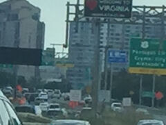 ワシントンDC インターステート395号線 : アナポリスを出発後ワシントンDCのハイウェイを通りぬけてバージニア州へ