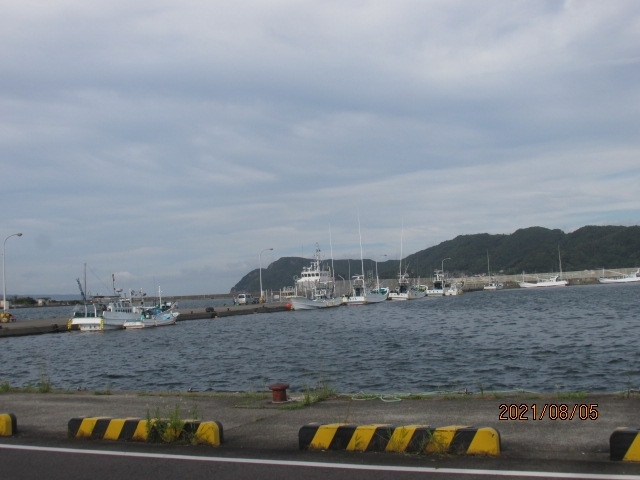 潮岬からの帰り道は殆どが下り坂で、電動で無くても軽快に走行できた。途中の高台から眼下の串本の街並みが見え、町とこの潮岬半島とは、砂州で繋がったような形をしていて、大きさや規模は異なるが、函館山から函館市内を眺めた情景を小ぶりにしたような感じだった。高台から見て、町の左側が周参見の海岸で、魚介類が豊富な所だ。右側が有名な橋杭岩のある所で、ここからは見えないが、その先に古座川、太地もある。坂を下り降りると串本の町だ。町は海岸線に沿って道路が作られ、家並みもそれに沿って並んでいる。幾筋かの町内道路があって、その一番先が港と結ばれている。串本漁港だ。先刻潮岬に行く途中に左手に見えた漁港だが、今は右手に見えている。潮岬半島をぐるっと一周した結果、向きが反対になったのだ。下り坂を急いで下りてきたせいか、返却時間までにはもう少し時間もある。波止場に出て海を見る。漁船の数はそれ程多くはないが、今は夏場で遠方海域に出漁中なのかも知れない。向かいの大島に港は守られ、ここも又天然の良港だ。南紀にはこうした良港があちこちにあり、昔から海の幸は豊富だ。この辺りの漁村で、醤油の原点、ひしお(醤)が製造され、醸造され始めた背景も分かるような気がした。遠いタイ、ベトナム辺りで製造されていた魚醬は、南紀にもたらされ、ひしおになって、それは又、銚子に運ばれ、醤油となった。波止場の魚臭い匂いの中に醤油の原点の匂いも感じられた。港からは町の縦の道を真っすぐ行った突き当りが駅だ。観光案内センターには5分前に到着した。電動自転車に乗ったのは初めての経験で、返却する際に係の人に記念の写真を撮ってもらった。免許を返上しレンタカーが借りられなくなっても、世の中にはこうした便利な乗り物はあるものだ。以前タイのサムイ島でバイクを借りて島めぐりしたが、運転に不慣れで怖い思いをしたが、電動自転車なら安心だ。近距離の移動には丁度良い。今度又来ることがあれば、ここで又自転車を借りて、今度はトルコ記念館へ行ってみよう。案内センターは駅の横にあり、駅の時刻表を見ると、次の新宮行までは1時間もある。5時台に1本も無く、次の電車が6時台だから、こんな間遠になるのだが、幾らローカルとは言え、1時間に1本位は走らせてもらいたい。取り敢えず宿には電話を入れ、チェックインが予定よりも少し遅くなる旨を連絡しておいた。