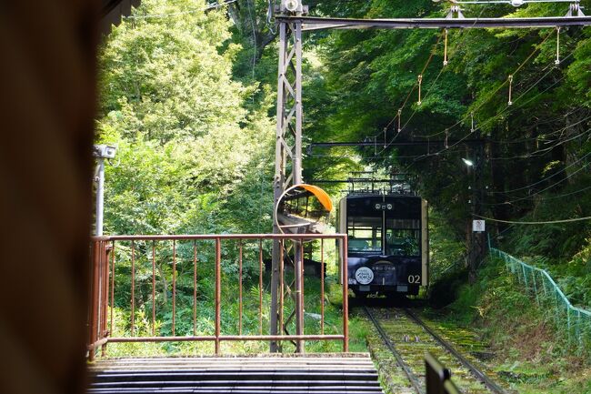 久しぶりにどこかにマイルを回しました。<br />札幌・松山・青森・伊丹 → 伊丹でした。<br />夏にキャンセルした琵琶湖に行こうと決めてました。<br /><br />さて琵琶湖で?<br />白髭神社や彦根城、ミホミュージアム。迷うところですが、滋賀で調べると一番上に出てきたのが比叡山。<br />子供の受験の時に、入学したら全員で比叡山に夜中登るなんて学校あったな。<br />調べると、京都側からも登れるらしい。<br />1泊2日だし、京都側から叡山鉄道を使って、帰りは坂本ケーブルで滋賀に降りました。<br /><br />2日目はレンタサイクルで坂本の町を回りました。<br />