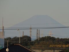 台風一過で見られた富士山