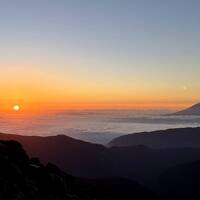 北岳、間ノ岳登山（絶景の日の出と雲海と富士山）