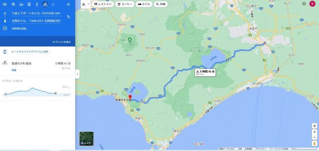 北海道滞在の実質的最終日。後半は天候に恵まれ、雨風に苦しめられることがなく、前半と入れ替えて欲しいくらいだ。<br />本来は、洞爺湖から支笏湖へと峠を超えて、支笏湖の風景を堪能して千歳市に下っていく、はずだったが、残念ながら、海岸線沿いにJR北海道で輪行した。