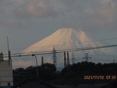 久し振りに見られた真っ白な富士山