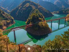 静岡県の秘境、接阻峡で撮り鉄のマネ事と寸又峡の紅葉