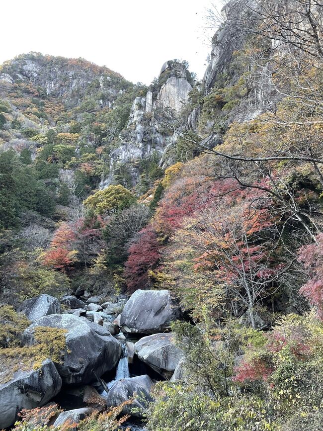久しぶりの帰省をする事にしました。娘夫婦も一緒に行く事になったのでせっかくなので途中の昇仙峡へ紅葉を見に寄ってみました。