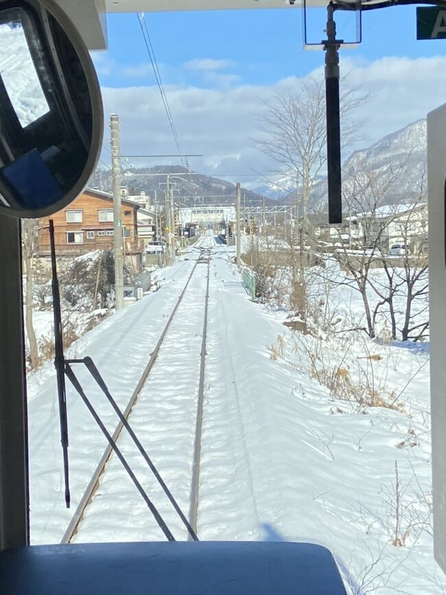 白銀の景色を楽しむ大糸線の旅( 緑翠亭景水　)