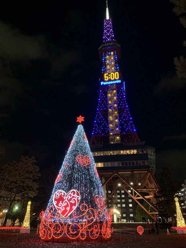 大通り公園と近隣のイルミネーションの写真です。