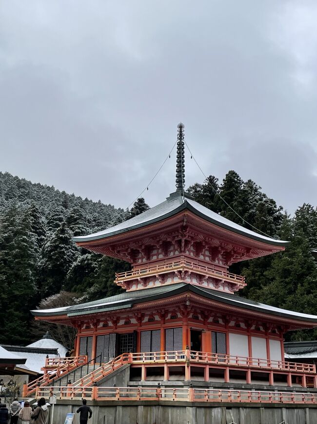 比叡山、行ってみたかったんです。<br />ロテルド比叡、泊まってみたかったんです。<br />紅葉の次の日は雪景色…とても素敵でした。<br /><br />往路は京都駅からホテルまでの送迎をお願いし、その日はホテルを楽しみ、翌日は宿泊客が参加できる朝の比叡山延暦寺のお勤めに参加。<br />いったんホテルへ帰って、朝ごはん、その後延暦寺を回って、坂本ケーブルで坂本へ。<br />行きたかった旧竹林院を満喫して周辺を探索しました。<br />