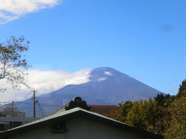自宅近くから見る富士山は、丹沢に隠れて上の方がちょこっと見えるだけ。<br />富士山は裾野から見ることでその大きさを実感出来るのです。<br /><br />そこで以前行った河口湖に山中湖をプラスし、また雄大な富士山を見に行こうと2泊の旅行を計画しました。<br /><br />